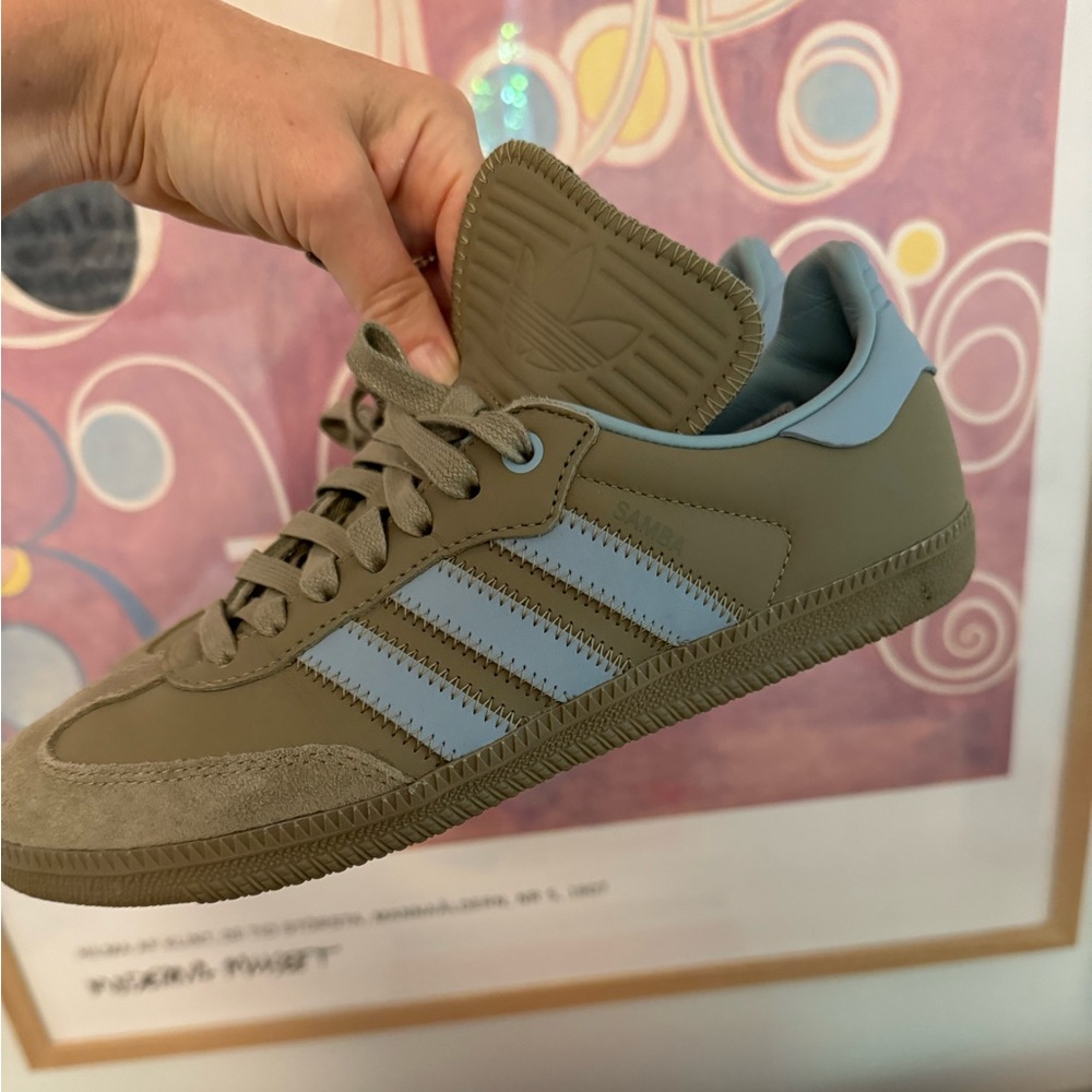 Pharrell x adidas Samba Human Race Pale blue and green - like new UK size 7 / 40